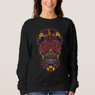 Socker Skalle Lätt Halloween Kostym Cool Mexikansk T Shirt