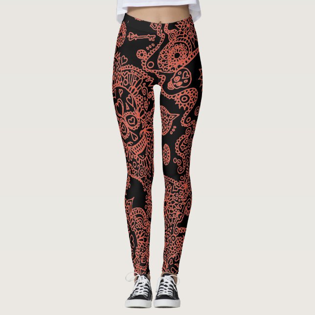 Socker Skalle Leggings (Framsida)