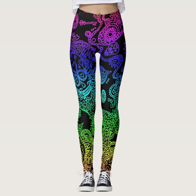 Socker Skalle Leggings (Framsida)