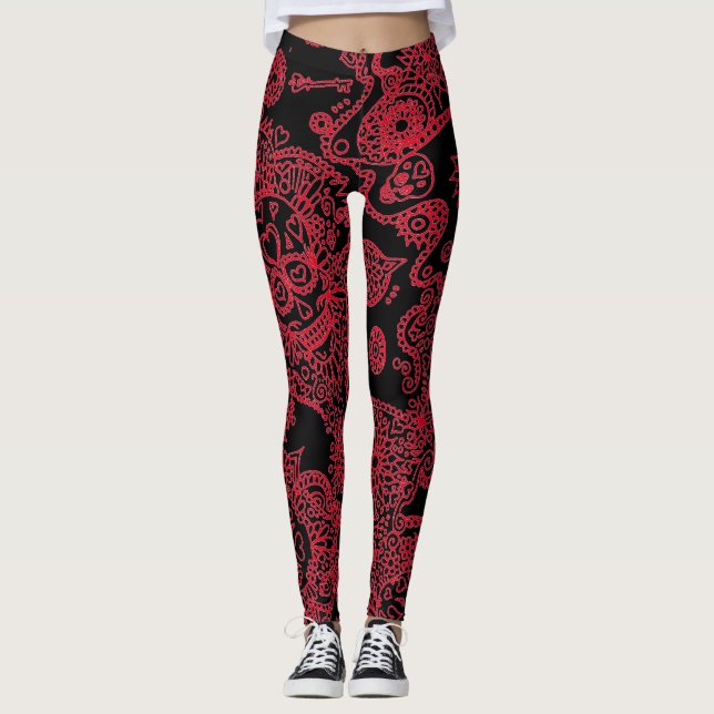 Socker Skalle Leggings (Framsida)