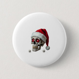 Socker Skalle med Santa Hatt Tee Jul Pajamas Xm Knapp