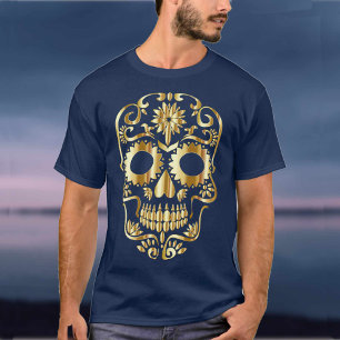 Socker Skalle Mexikansk Dag för de Döda Kulturkons T Shirt