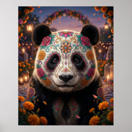 Socker Skalle Panda Poster