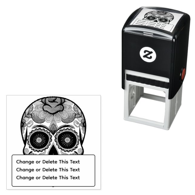 Socker Skalle Självfärgande Stämpel (In Situ)