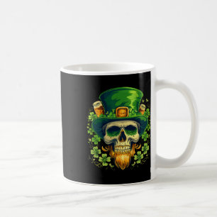 Socker Skalle St Patrick's Day Irländsk Skalle Lep Kaffemugg