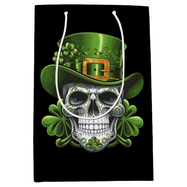 Socker Skalle St Patrick's Day Shamrock (Framsidan)