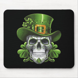 Socker Skalle St Patrick's Day Shamrock Musmatta