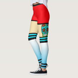 Socker Skalle Tatuering Leggings
