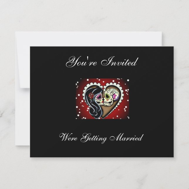 Socker skelett inbjudningar (Framsida)