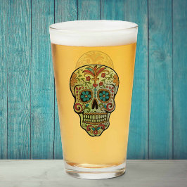 Socker Skull Art, Day of the dead Glaskopp