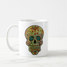 Socker Skull Art, Day of the dead Kaffemugg
