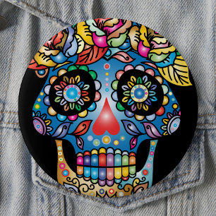Socker Skull Art, Day of the dead Knapp