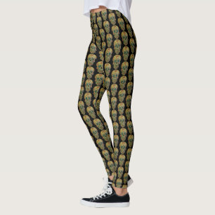 Socker Skull Art, Day of the dead Leggings