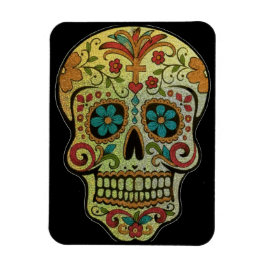 Socker Skull Art, Day of the dead Magnet