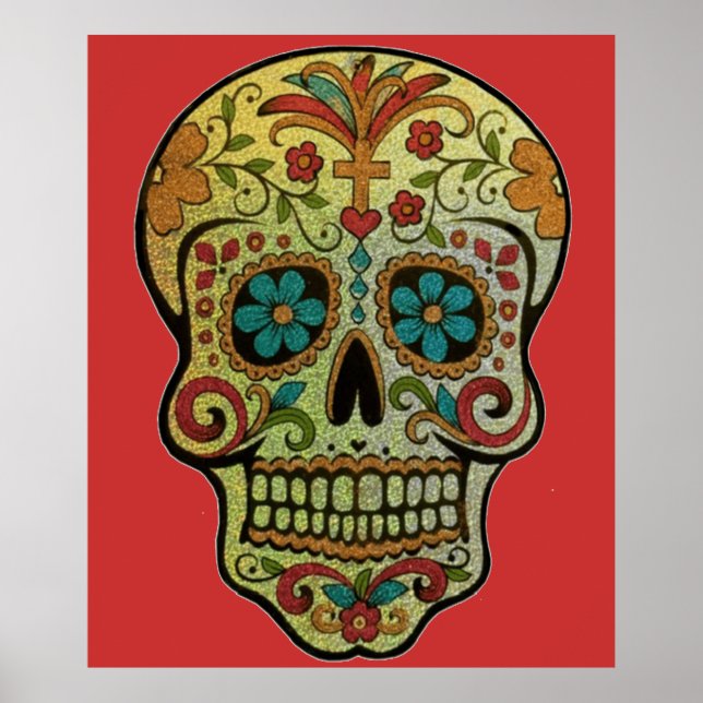 Socker Skull Art, Day of the dead Poster (Framsidan)
