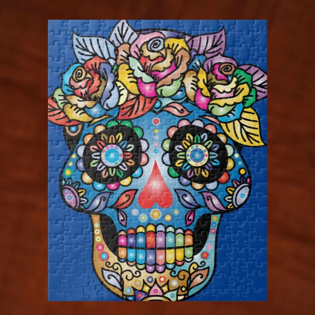 Socker Skull Art, Day of the dead Pussel (Skapare uppladdad)