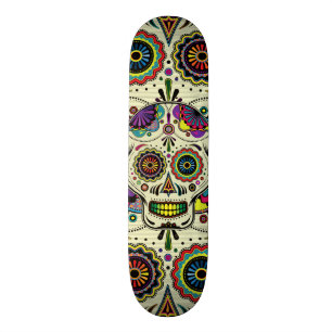 Socker Skull Art Day of the dead Skateboard Bräda 20 Cm