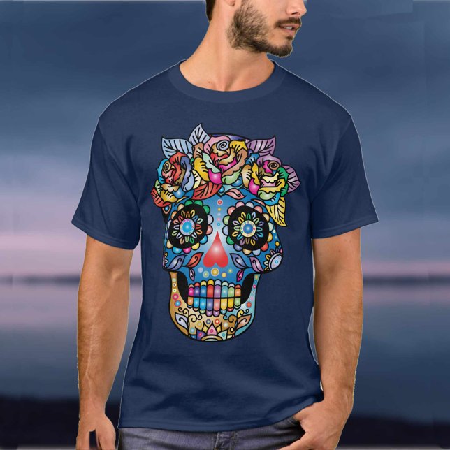 Socker Skull Art, Day of the dead T Shirt (Skapare uppladdad)