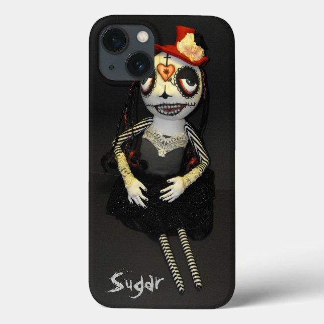 Socker Skull Art Doll Sugar Iphone case (Baksida)