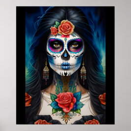 Socker Skull Art - Embrace Dia de los Muertos Poster