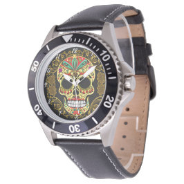 Socker Skull Art - Fiesta of Färg Armbandsur