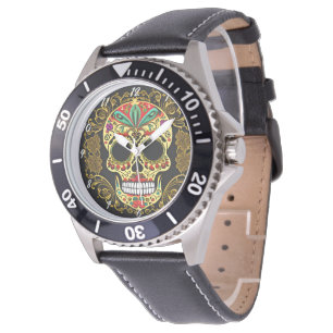 Socker Skull Art - Fiesta of Färg Armbandsur