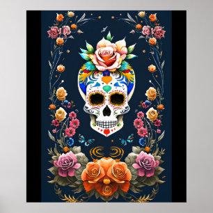 Socker Skull Art - Firande Life Poster