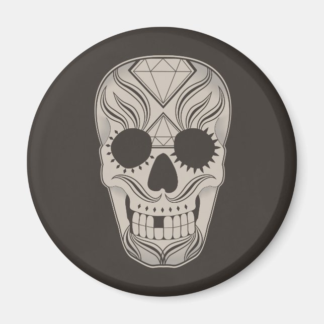 Socker Skull Art Magnet (Framsidan)