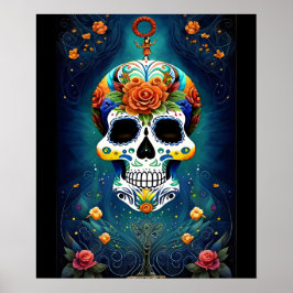 Socker Skull Art - Mexikanska Magic Poster