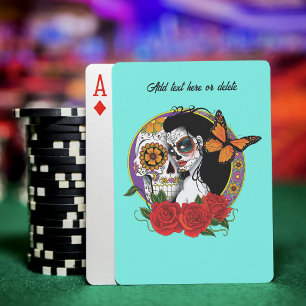 Socker Skull Art nouveau Casinokort