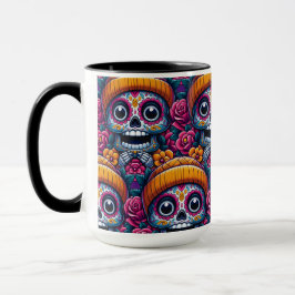 Socker Skull Art - Skull i Beanie Calavera Mugg