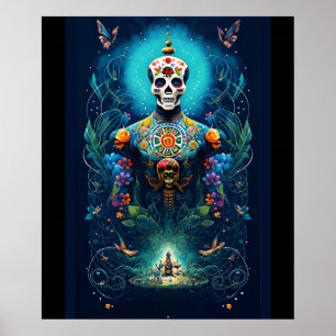 Socker Skull Art - Upptäck skönheten Poster