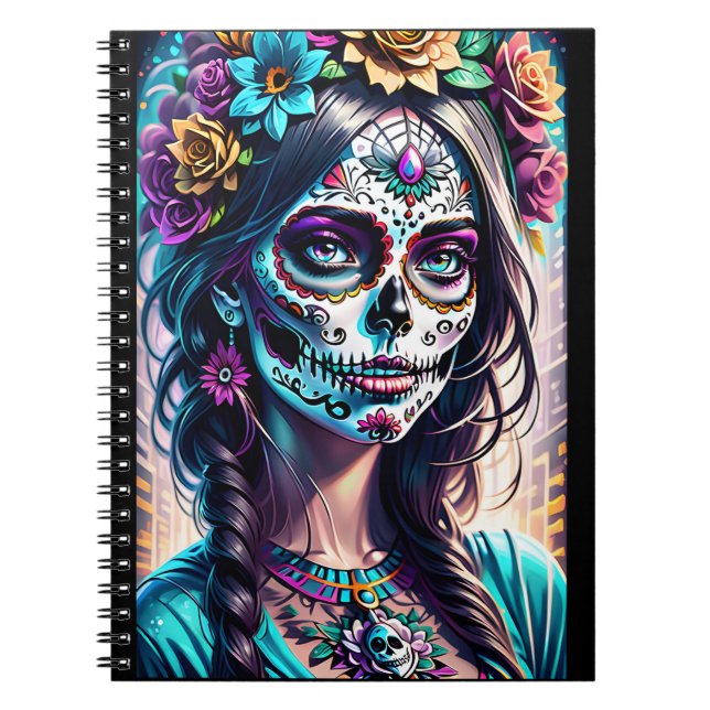 Socker Skull Art - Urban Elegance Anteckningsbok (Framsidan)