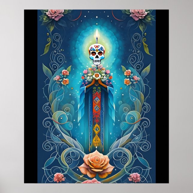 Socker Skull Art - Utsläpp Mexikos anda Poster (Framsidan)