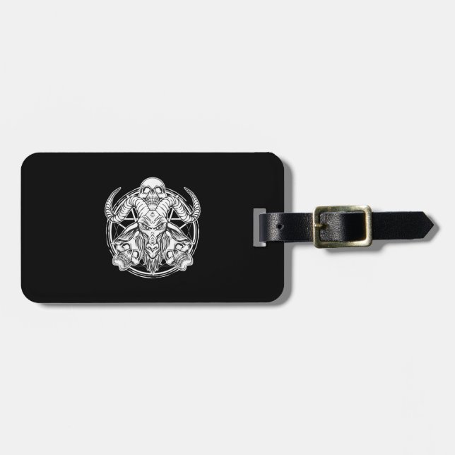 Socker Skull Baphomet Goat Gift Bagagebricka (Horisontell Framsida)