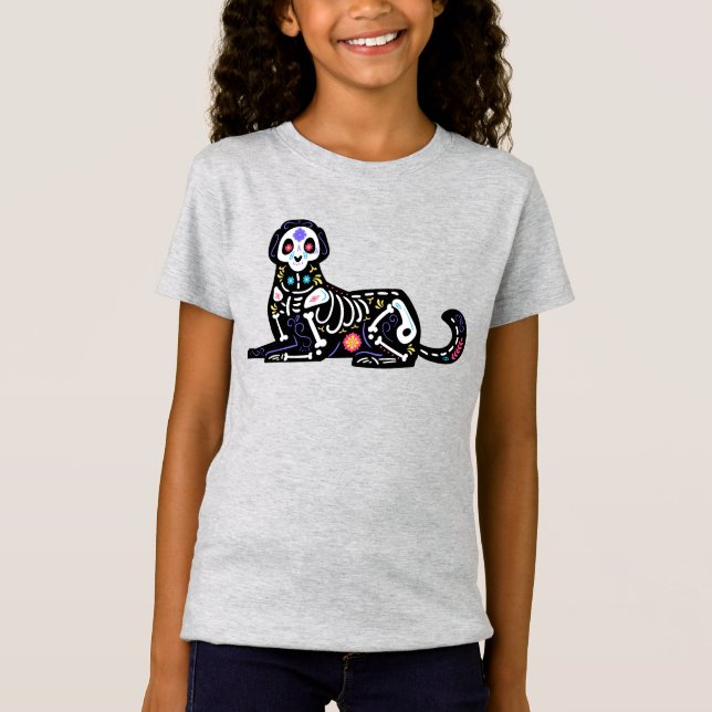 Socker Skull Calavera Hund III T Shirt (Framsida)