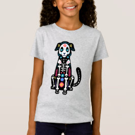 Socker Skull Calavera Hund IV T Shirt