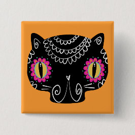 Socker Skull Cat Catrina Day of the dead Knapp