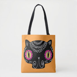 Socker Skull Cat Catrina Day of the dead Tygkasse