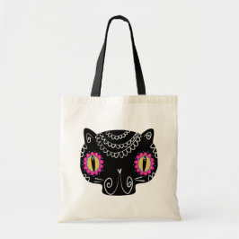 Socker Skull Cat Catrina Day of the dead Tygkasse