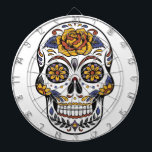 Socker Skull Darttavla<br><div class="desc">En sockerskalle med blomskartong under en roligt på Halloween,  eller någon gång på året!</div>
