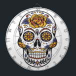 Socker Skull Darttavla<br><div class="desc">En sockerskalle med blomskartong under en roligt på Halloween,  eller någon gång på året!</div>