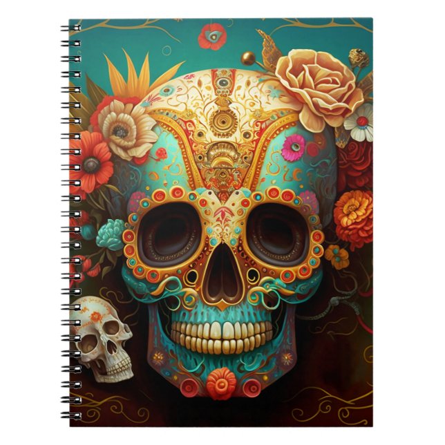 Socker Skull Day of the dead Anteckningsbok (Framsidan)