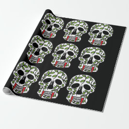 Socker Skull Day of the dead Halloween fest Presentpapper