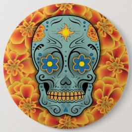 Socker Skull - Day of the dead (Marigold) Knapp