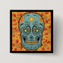 Socker Skull - Day of the dead (Marigold) Knapp