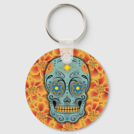 Socker Skull - Day of the dead (Marigold) Nyckelring