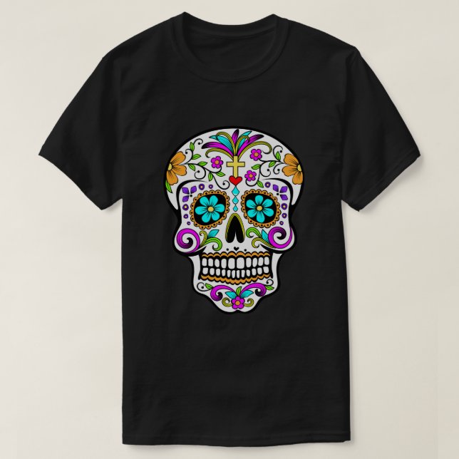 Socker Skull "Day of the dead" T-Shirt (Design framsida)