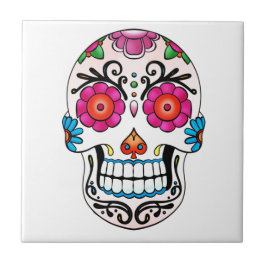 Socker Skull - Day of the dead, Tatto, Mexiko Kakelplatta