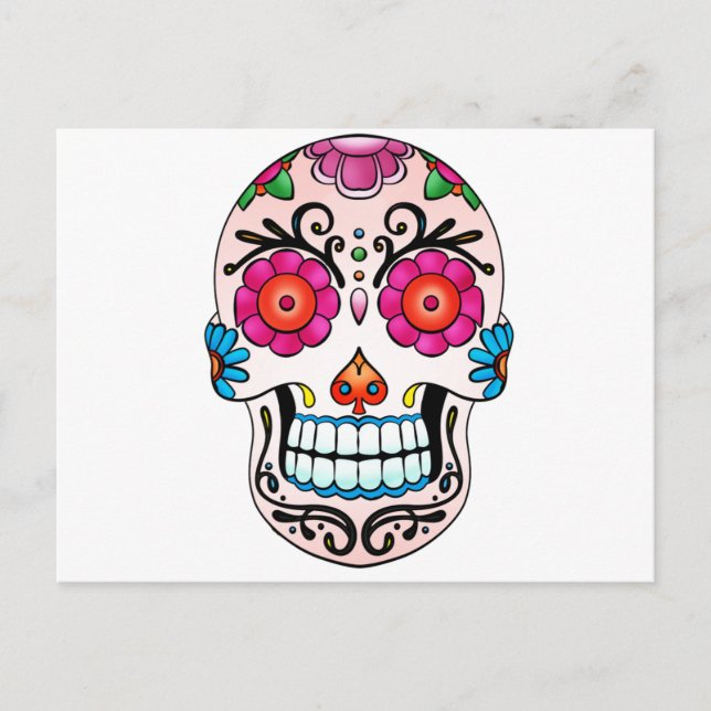 Socker Skull - Day of the dead, Tatto, Mexiko Vykort (Framsida)